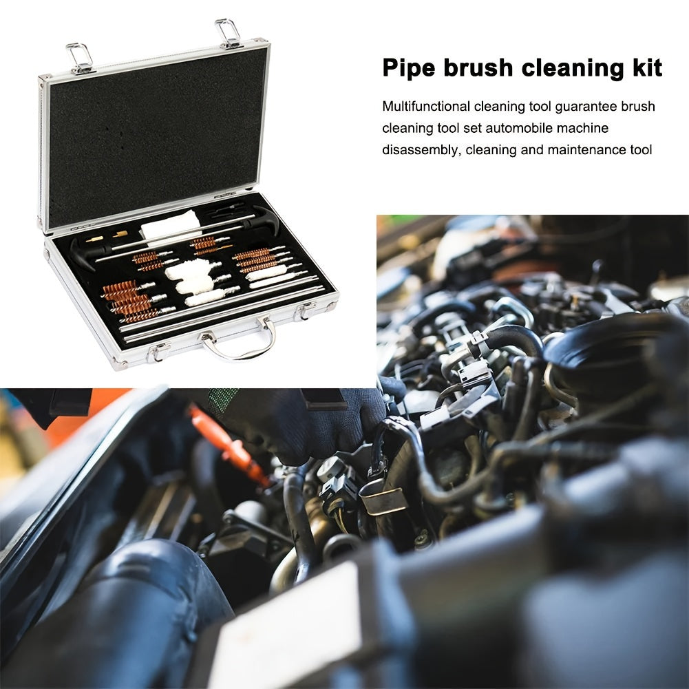 24pcs Heavy Duty Cleaning Kit Brush Tool Aluminum Alloy Cleaning