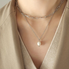 Vintage Teardrop Rhinestone Pendant Necklace Boho Jewelry Gift
