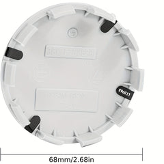 4pcs 68mm Wheel Center Caps Hub Cover with Tire Valve Cover Car Emblem