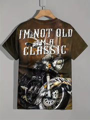 Classic Motorbike Graphic T Shirt Men 3D Digital Print Short Sleeve Tee
