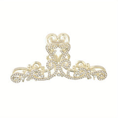Flower Hair Claw Clip Faux Pearl Rhinestone Hair Crab Clips for Women