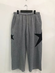  Star Print High Rise Wide Leg Sweatpants