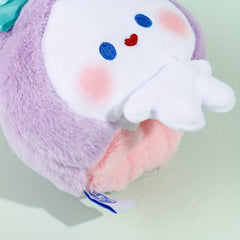 Double-Sided Bunny Doll Charm Plush Toy Pendant for Girls
