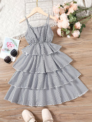 Girls Polka Dot Print Party Dress Kids Summer Clothes