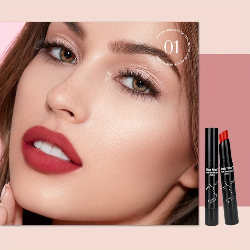 Vegan Matte Lipstick Long Lasting Waterproof Velvet Texture 12 Red Series