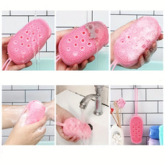 Dual Sided Silicone Bath Brush - Gentle Exfoliation & Skin Cleansing