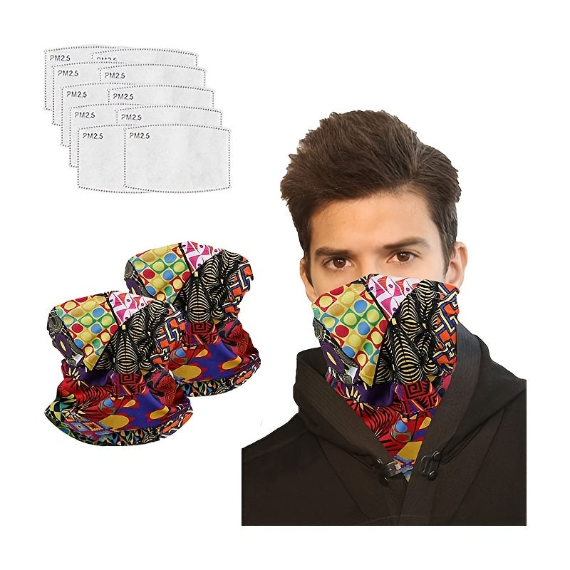 2 Pcs Neck Gaiter Bandana Half Face Balaclava Headwear Headgear Infinity Scarf