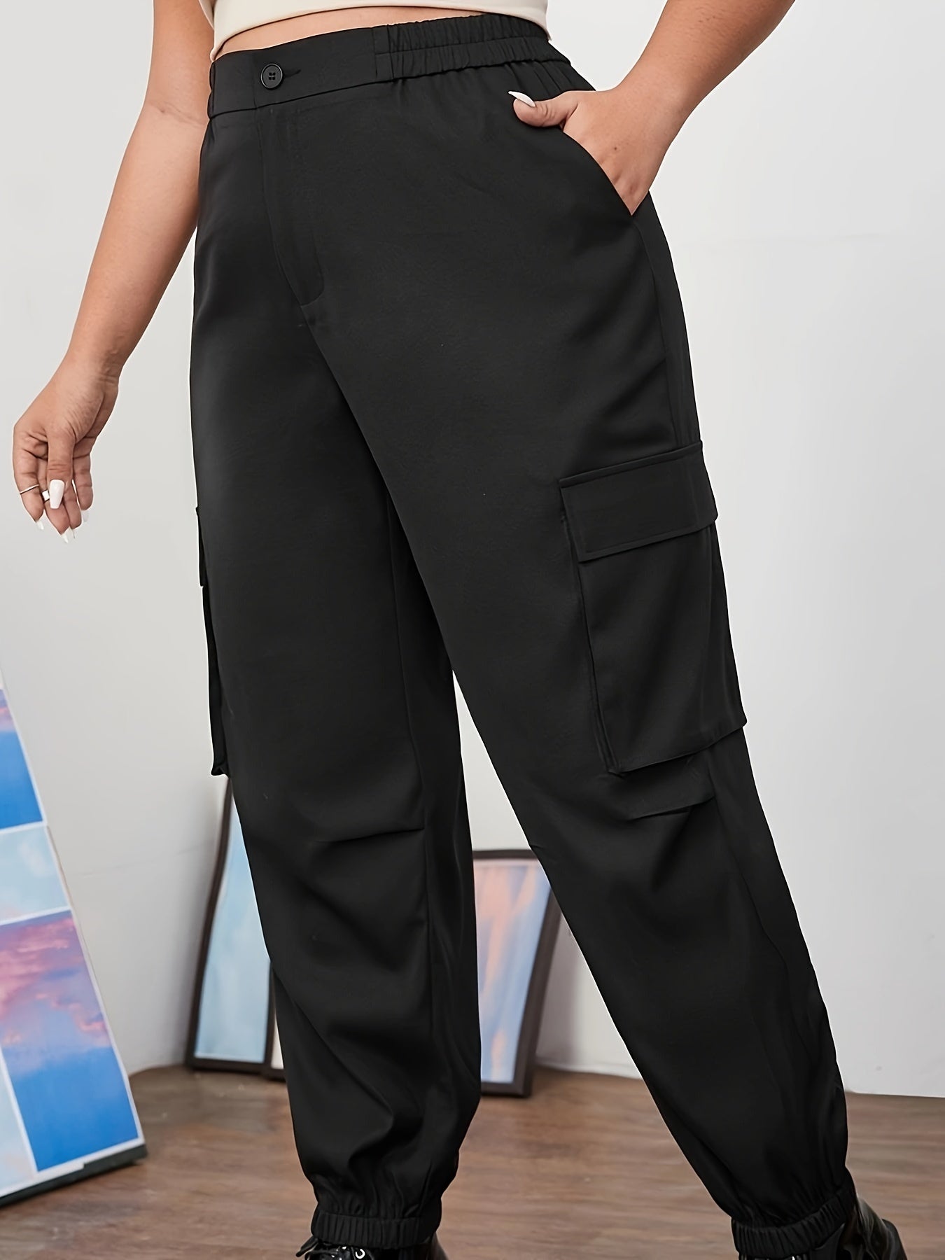  Cargo Jogger Trousers High Rise