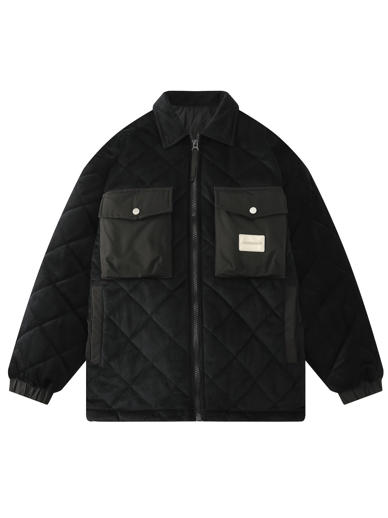 Versatile Label Puffer Coat Casual Sports Jacket