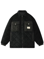 Versatile Label Puffer Coat Casual Sports Jacket