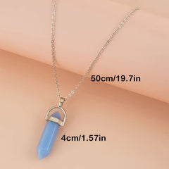 Glowing Friendship Pendant Necklace Hexagonal Column Personality Neck Jewelry