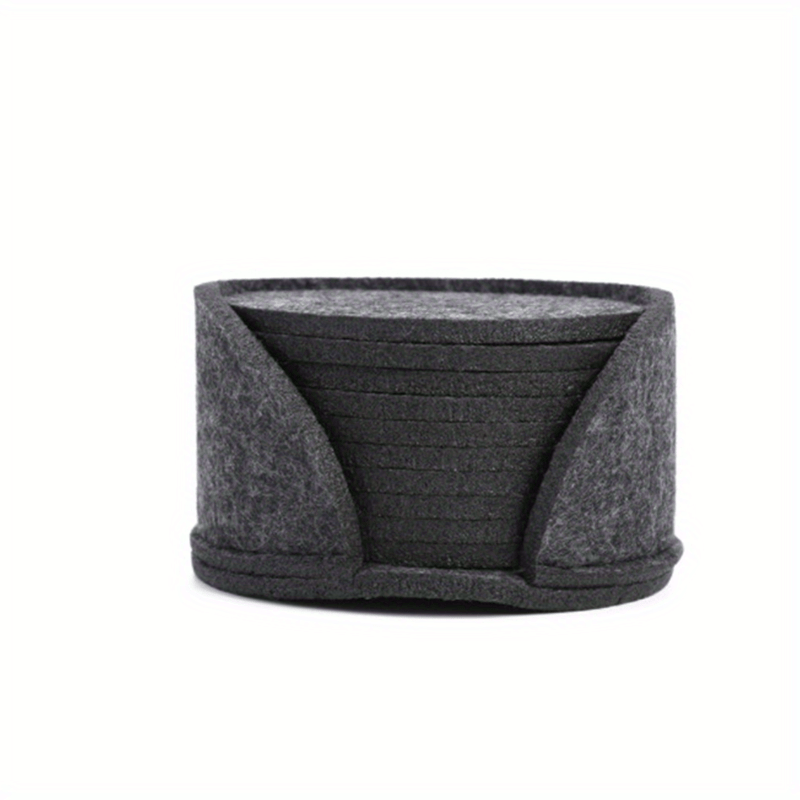 10pcs Waterproof Felt Coasters for Coffee Cups, Desktop Protection