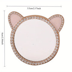 1:12 Makeup Mirror with Pearl Trimmed Frame for OB11 Dollhouse