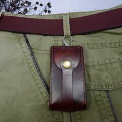 Leather Car Key Case Drawstring Key Organizer