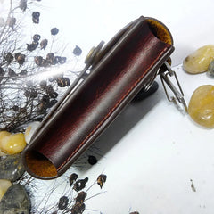 Leather Car Key Case Drawstring Key Organizer
