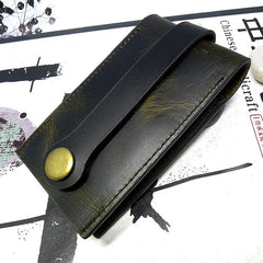 Large Capacity Leather Key Holder Pulling-Out Keys Pouch Organizer Case