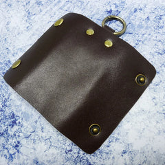 Mini Key Organizer Leather Small Key Holder Portable Key Pouch