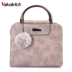 Vintage PU Leather Women Handbags Small Shopping Bag K80
