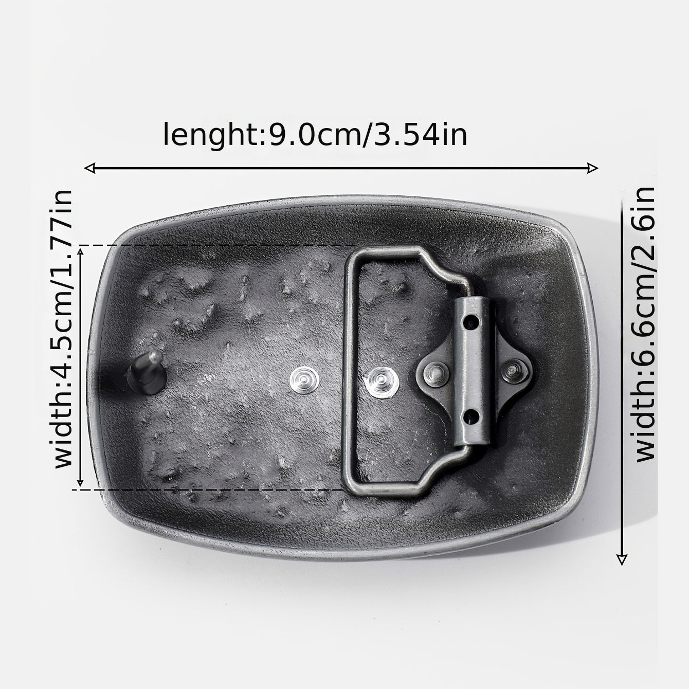 Rectangular Horn Bull Belt Buckle Engraved Vintage Cowboy Buckle