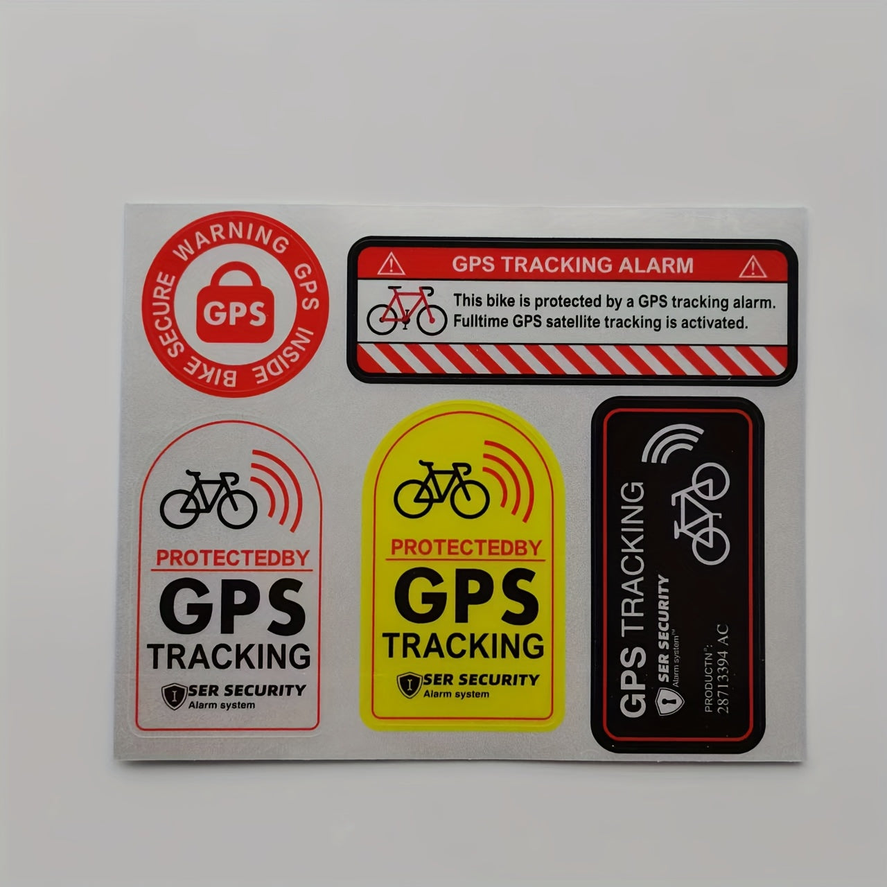 GPS Tracking Bicycle Sticker Glossy Finish Polyvinyl Chloride Label