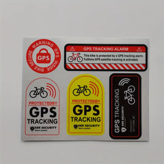GPS Tracking Bicycle Sticker Glossy Finish Polyvinyl Chloride Label