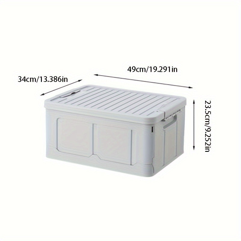 38L Foldable Storage Bin Plastic Dormitory Snack Toy Storage Box