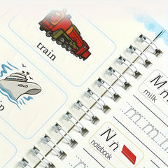 AOUDAI Practice Notebook Set for Preschoolers Alphabet Numbers Drawing