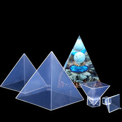 High Transparency Pyramid Mold Silicone Resin Mold 1-6 Inch