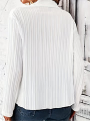  Women's Solid Textured Casual Blazer Long Sleeve Open Front