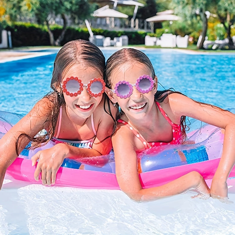 Girls Round Flower Sunglasses UV Protection Glasses for 1-6 Years Old