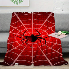 Spider Printed Linen Blanket Warm Soft for Sofa Bed Camping Travel