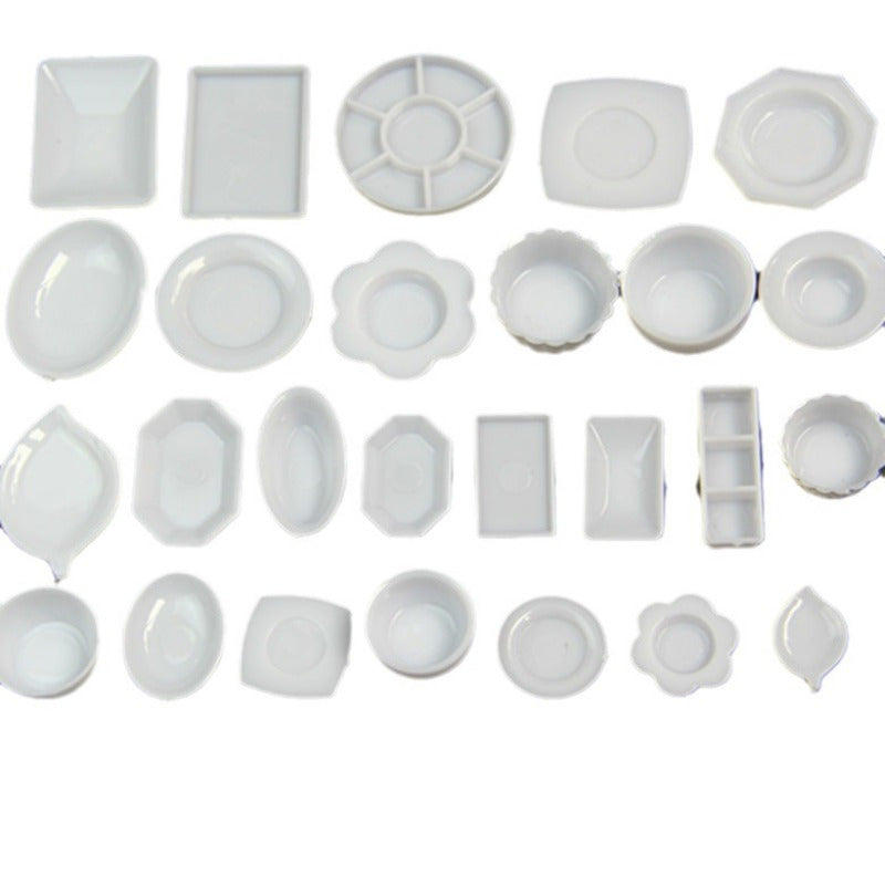 DIY Food Play Small Plate 1 12 Doll House Kitchen Tableware Model Accessories