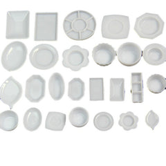 DIY Food Play Small Plate 1 12 Doll House Kitchen Tableware Model Accessories