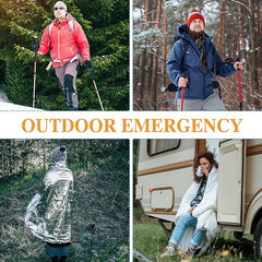 2pcs Emergency Blankets Reflective Blanket for Camping and Hiking