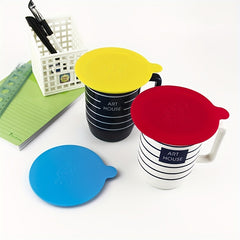 Silicone Cup Lid Round Mug Cover Anti Dust Airtight Seal Hot Cup Lids