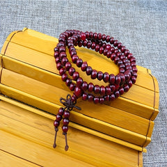 Sandalwood 108 Buddha Bead Bracelet Wooden Bead Bracelet