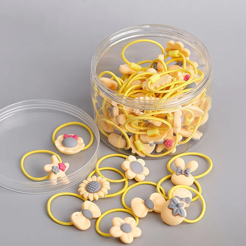 40pc Girls Elastic Hair Tie Hair Rope Hair Ring Hair Accessories