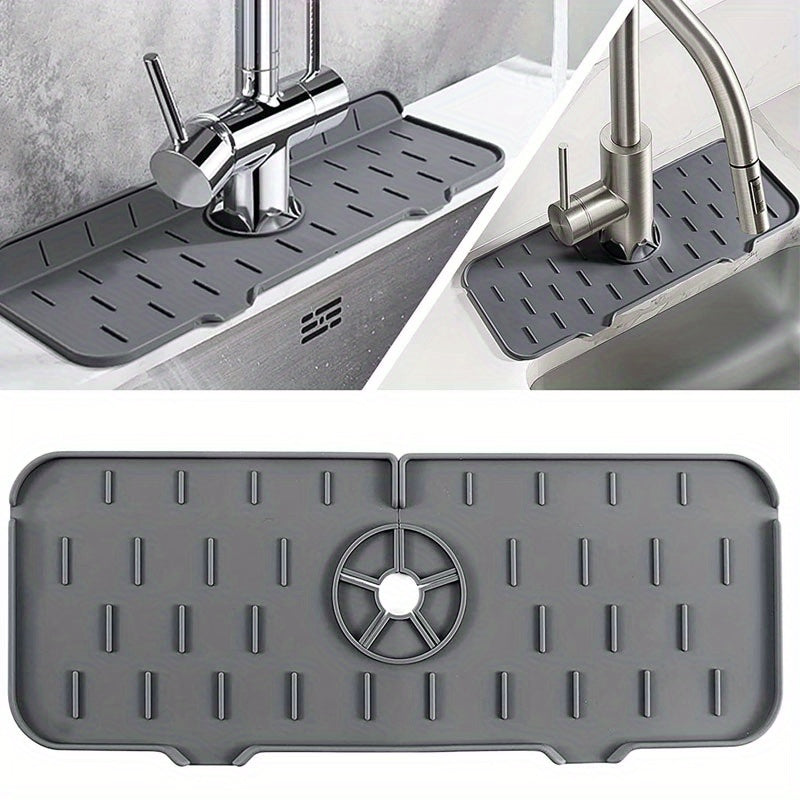 Silicone Sink Splash Guard Faucet Mat - Kitchen and Bathroom