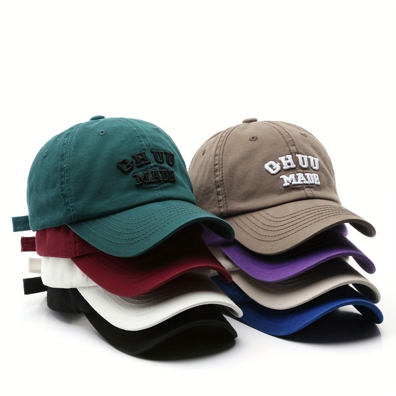 Men's Washed Curved Brim Baseball Cap Outdoor Sun Hat