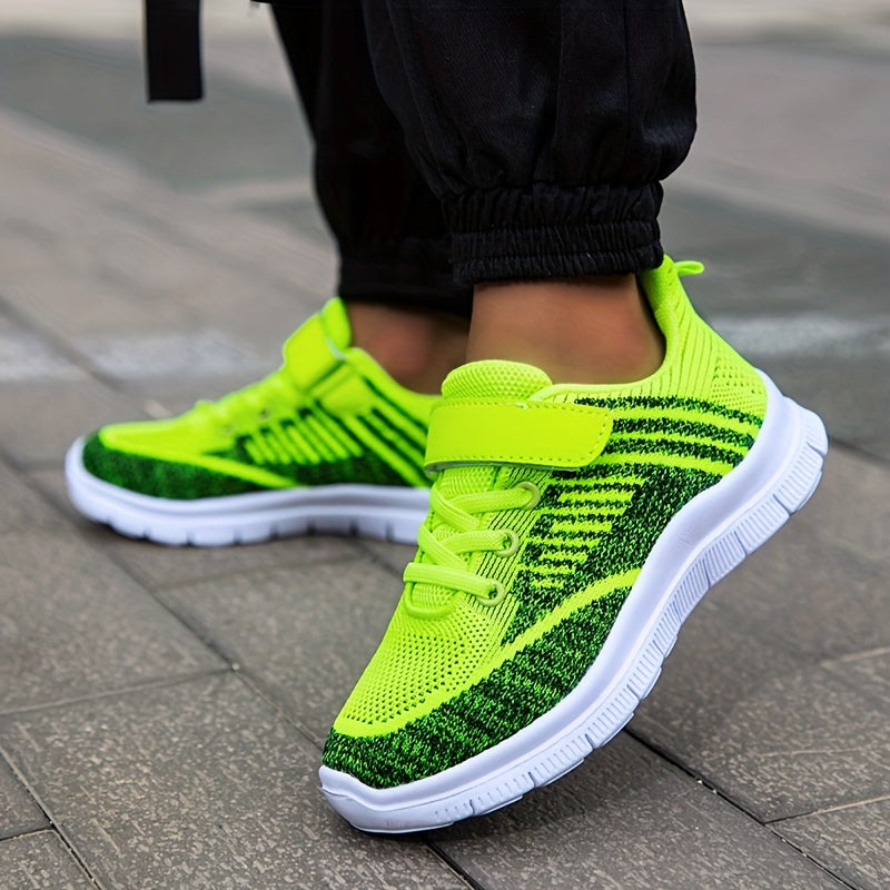 Breathable Woven Sneakers For Boys - Lightweight Anti Slip Low Top Sneakers