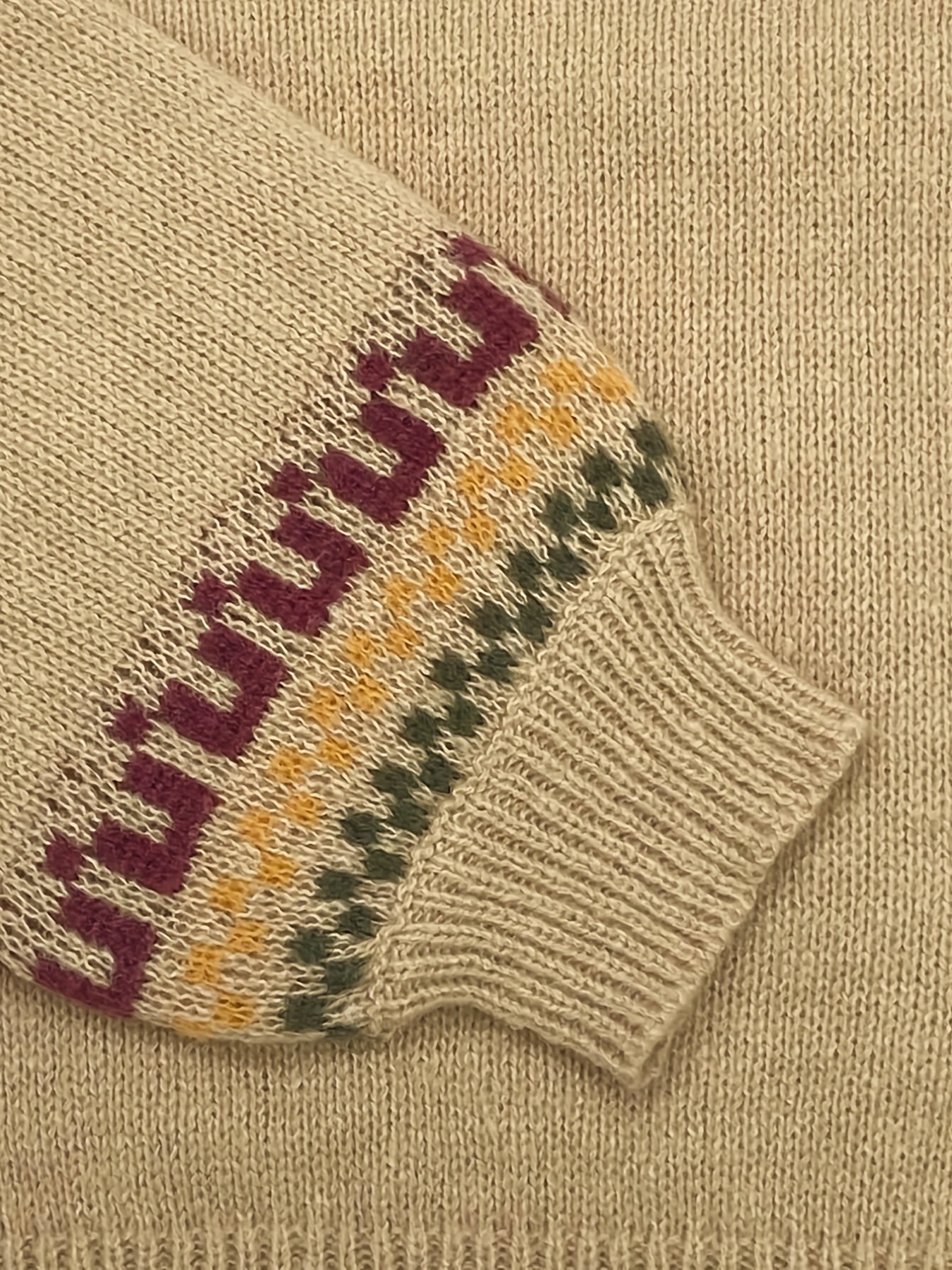 Fair Isle Pattern Turtle Neck Pullover Sweater