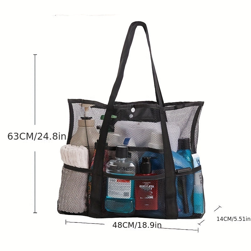 Outdoor Beach Net Bag Large Capacity Toiletry Storage Bag