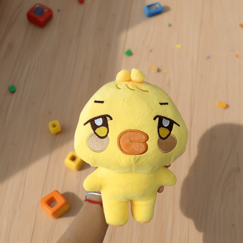 Anime Bunny Plush Doll with Expressive Eyes & Fluffy Ears in Pastel Colors