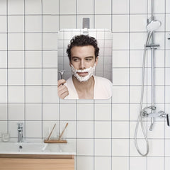 Fogless Shower Mirror for Shaving - Wall Hanging Bathroom Mirror