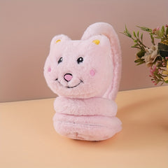 Winter Ear Warmers Cartoon Bear Hand Wash Knit Fabric