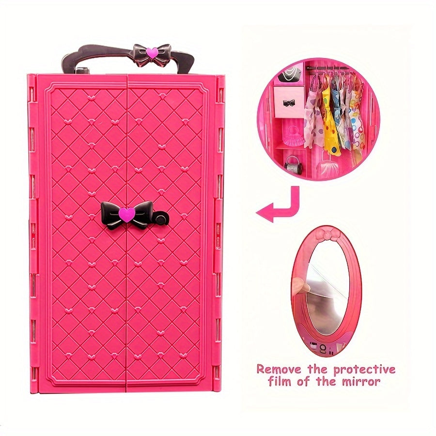55 Piece Doll Wardrobe Set for 3-6 Year Olds
