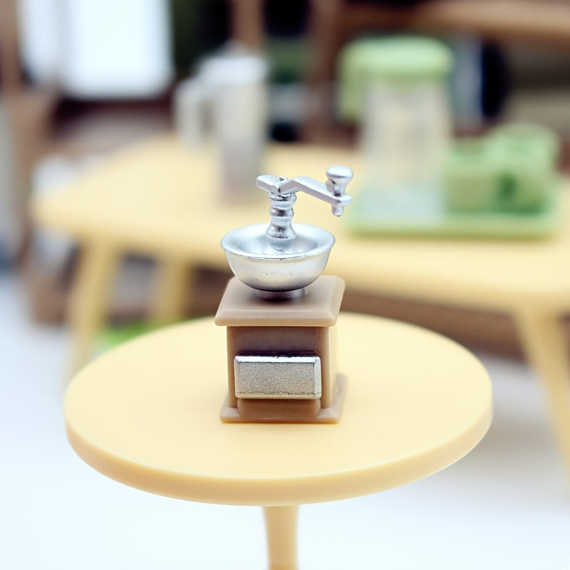 1:12 Scale Vintage Coffee Grinder Kitchen Ornament ABS Material