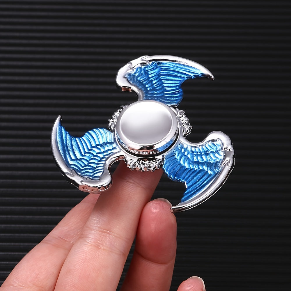 Silvery Zinc Alloy Fidget Spinner Anxiety Relief Focus Enhancer