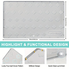 Waterproof Under Sink Mat 34 X 22 Silicone Drip Tray Liner for Kitchen Bathroom