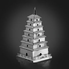 3D Metal Puzzle Ancient Pagoda & Lotus Flower Model Kit